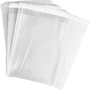 Self Seal Clear Poly Bags with Suffocation Warning for Packaging 10x13 Pack/ 100